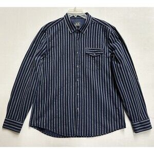 Armani Exchange AX shirt men size large  blue flannel button-up preppy